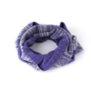 Scaldacollo, sciarpa ad anello, maculato, viola, bianco