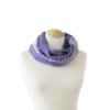 Scaldacollo, sciarpa ad anello, maculato, viola, bianco